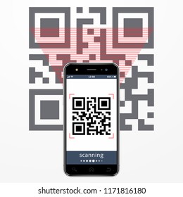 Smartphone scanning QR-code