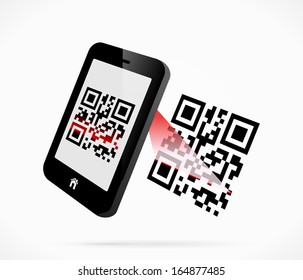 Smartphone scanning QR-code