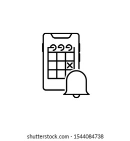 Smartphone schedule icon. Element of smartphone icon