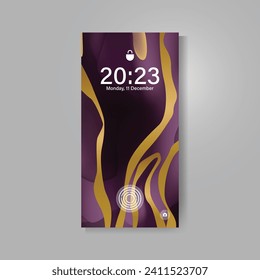 Pantalla Smartphone con concepto de papel tapiz de mármol abstracto