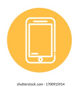 diseño de ilustración vectorial de iconos de estilo plano y de bloque de pantalla de smartphone