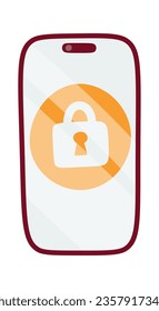 Ilustración de vectores bloqueados de pantalla de Smartphone