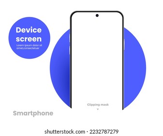 Vector de dispositivo de pantalla Smartphone. Vector de simulación de pantalla de smartphone de alta calidad.