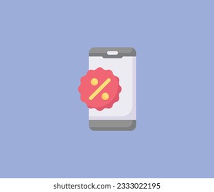 diseño de iconos vectoriales de descuento de pantalla de smartphone