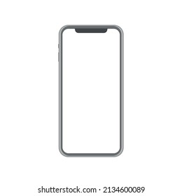 pantalla de smartphone muestra ilustración vectorial simple en gris