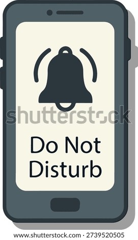 Smartphone screen displaying do not disturb mode with notification bell
