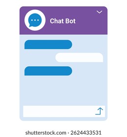 Smartphone screen displaying an online conversation with a chatbot, showing messages sent and received