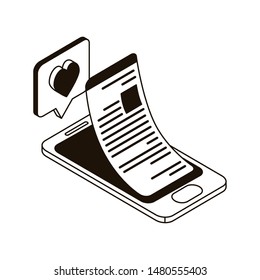 smartphone screen with email notifications