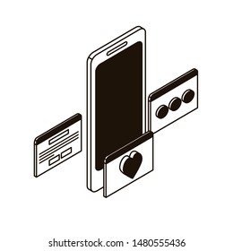 smartphone screen with email notifications
