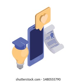 smartphone screen with email notifications