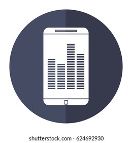 smartphone screen equalizer music shadow