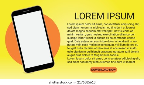 Smartphone screen frame is less empty. Templates for infographics or presentation UI design interfaces. Vector