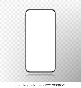 Pantalla Smartphone parodia sin marco vectorial aislado en fondo blanco para aplicación móvil, sitio web, juego, presentación UX ui plantilla de diseño.