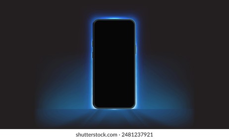 Smartphone Screen Glow. illuminating Mobile Display Designs for Banners, Wallpapers, and Luxury Vouchers