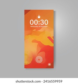 Smartphone screen with gradient grainy abstract wallpaper art
