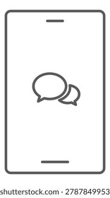 Smartphone screen icon illustration: Chat