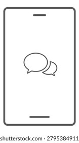 Smartphone screen icon illustration: Chat