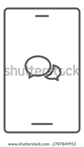Smartphone screen icon illustration: Chat