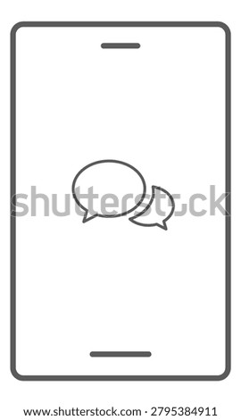 Smartphone screen icon illustration: Chat