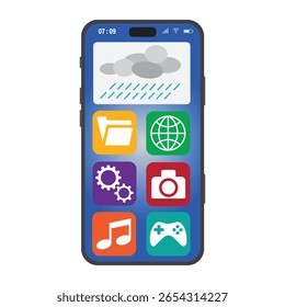 App de Pantalla del smartphone con los iconos