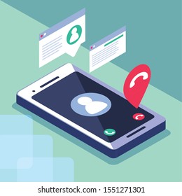 smartphone screen with mobile applications vector illustration design