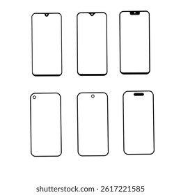 smartphone screen, mobile phone screen graphics. screenshot.