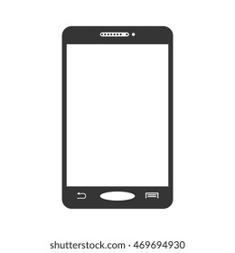 smartphone screen mobile phone  technology buttons display vector illustration isolated