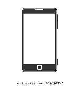 smartphone screen mobile phone  technology buttons display vector illustration isolated