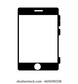 smartphone screen mobile phone  technology buttons display vector  isolated and flat illustration