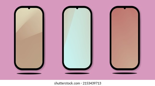 Smartphone screen mockup digital device vector illustration