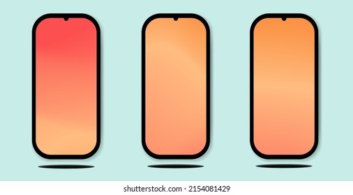 Smartphone screen mockup digital device vector illustration