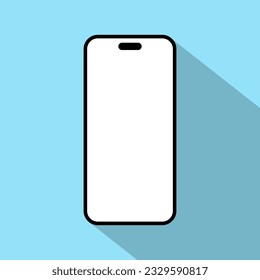 Smartphone screen mockup icon vector. New cellphone model illustration