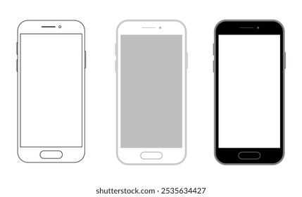 Pantalla del smartphone. Material de maqueta. teléfono móvil.