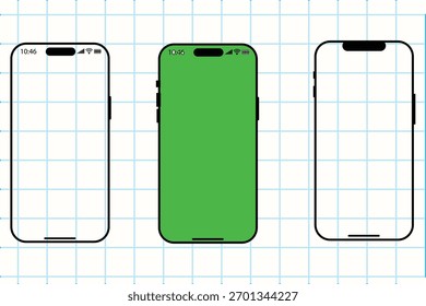 Smartphone screen mockup vector art