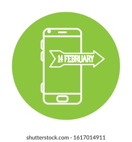 smartphone screen on green background vector illustration design