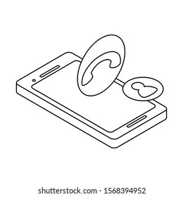 smartphone screen on white background vector illustration design