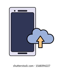 smartphone screen on white background vector illustration design