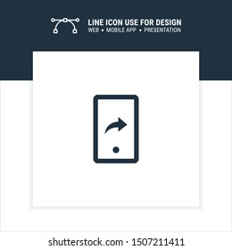 smartphone screen sharing sign icon design vector illustration