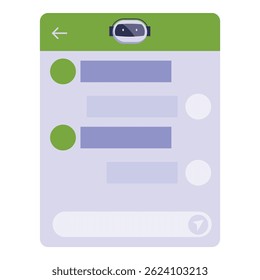Smartphone screen showing an active chat with a chatbot, highlighting the use of artificial intelligence in customer service