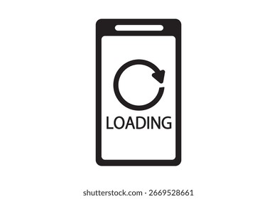 Uma tela de smartphone mostrando o carregamento.
