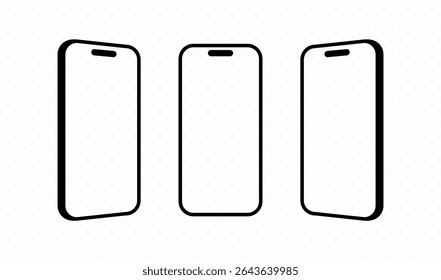Design de vetor de silhueta de tela de smartphone
