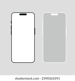Smartphone screen template. Mobile phone eps 10 vector illustration. Phone mockup sample image