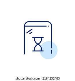 Smartphone Screen Time Limit Icon. Pixel Perfect, Editable Stroke