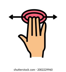 smartphone screen touch with three fingers color icon vector. smartphone screen touch with three fingers sign. isolated symbol illustration