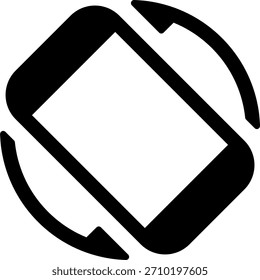Vector de la Vertical de la pantalla del smartphone y del icono de rotación Horizontal