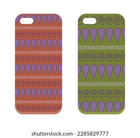 Smartphone seamless pattern cover protection Mobile phone case design smartphone case vector cover