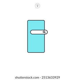smartphone search icon symbol vector illustration isolated on white background