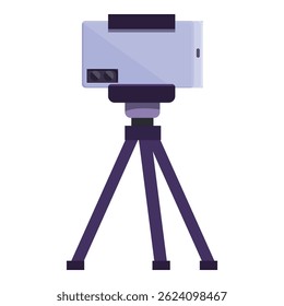 Smartphone is securely attached to a tripod, ready to capture high quality photos and videos