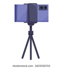 Smartphone is securely mounted on a tripod, ready to record high quality video content