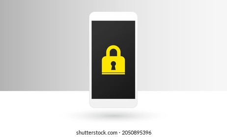 Sicherheitskonzept für Smartphones. Smartphone und Schlüssel abgeschlossen.